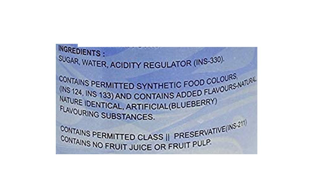 Raj Mandir Blue Berry Soda Syrup (Sharbat)   Plastic Bottle  750 grams